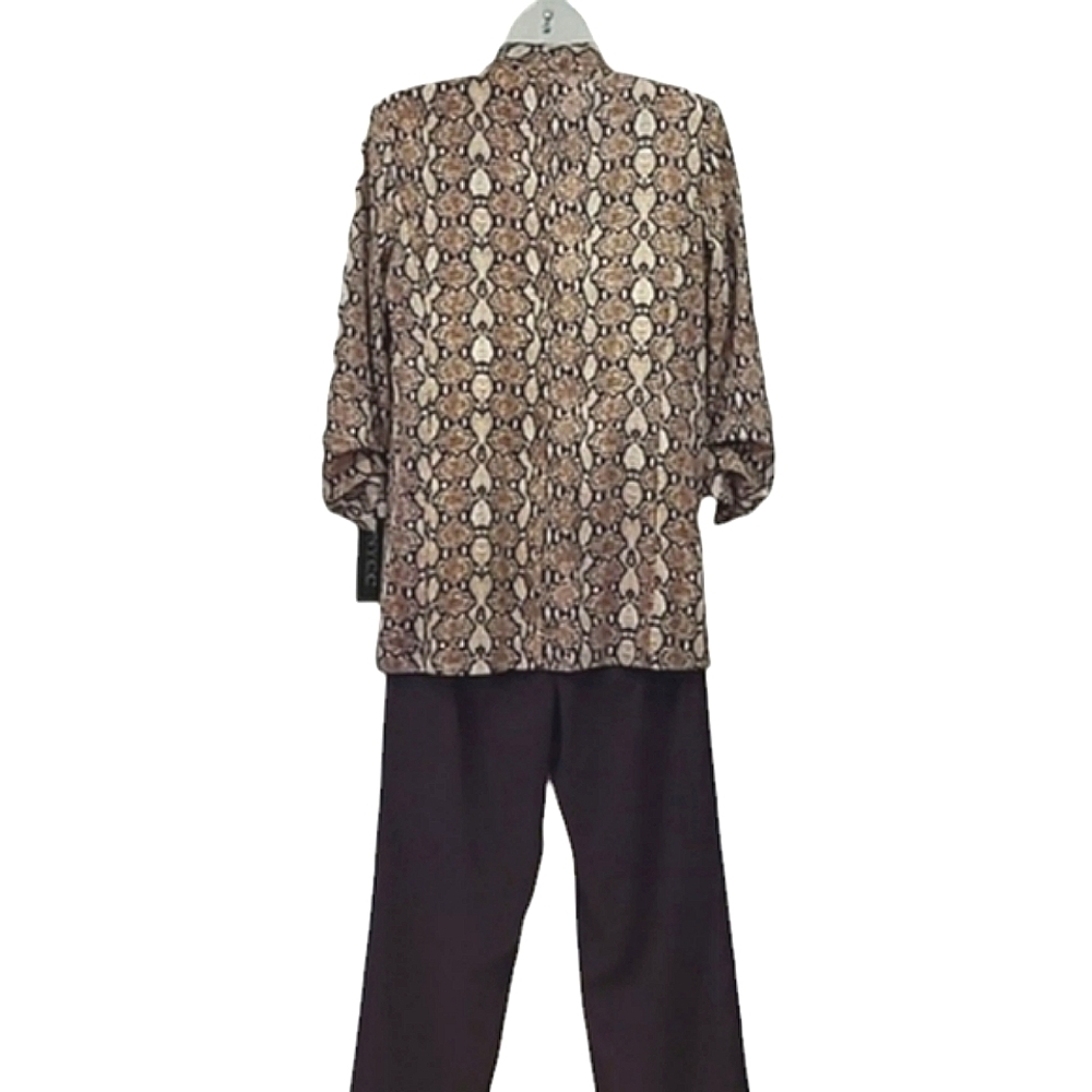 NYCC Snakeskin Graphic Print Blazer Lightweight Lined Jacket Gathered Sleeve NWT - Picture 16 of 17